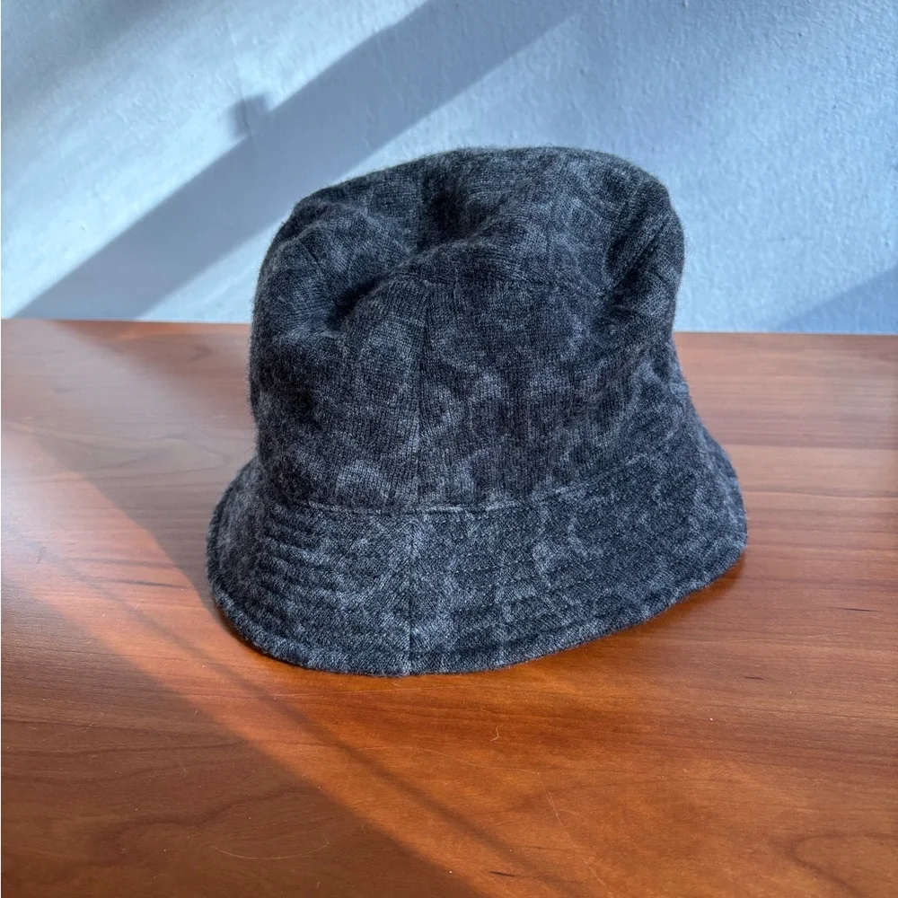 NWOT Coach Dark Gray Wool Bucket Hat
